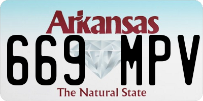 AR license plate 669MPV
