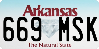 AR license plate 669MSK