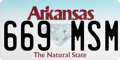 AR license plate 669MSM