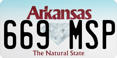 AR license plate 669MSP
