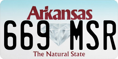 AR license plate 669MSR