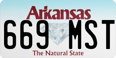 AR license plate 669MST