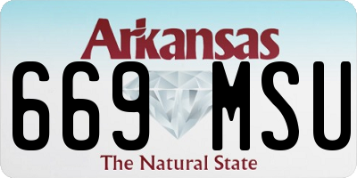 AR license plate 669MSU