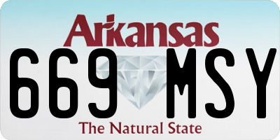 AR license plate 669MSY