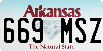 AR license plate 669MSZ