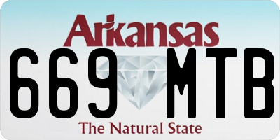AR license plate 669MTB