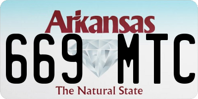 AR license plate 669MTC