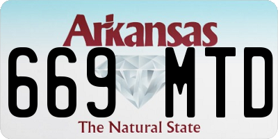 AR license plate 669MTD