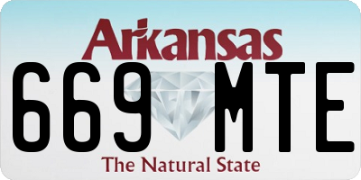 AR license plate 669MTE