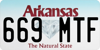 AR license plate 669MTF