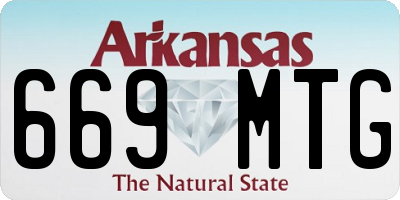 AR license plate 669MTG
