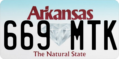 AR license plate 669MTK