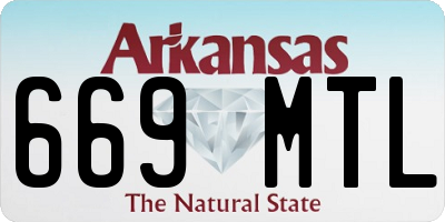 AR license plate 669MTL