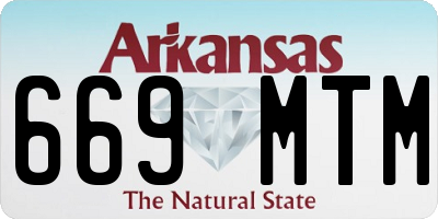AR license plate 669MTM