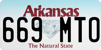 AR license plate 669MTO