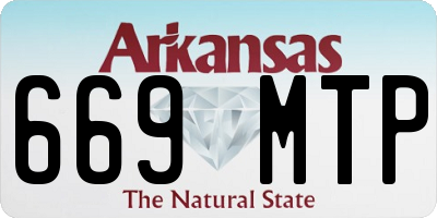 AR license plate 669MTP