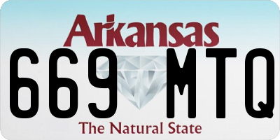 AR license plate 669MTQ