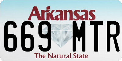 AR license plate 669MTR