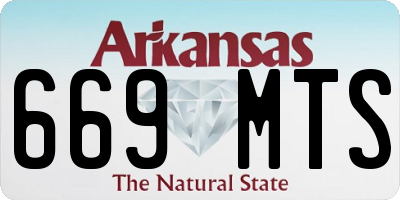 AR license plate 669MTS