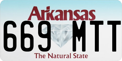 AR license plate 669MTT