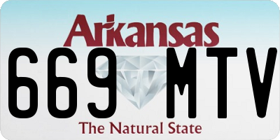 AR license plate 669MTV