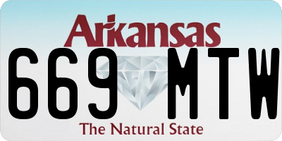 AR license plate 669MTW