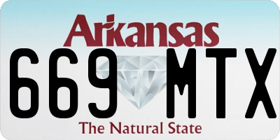 AR license plate 669MTX