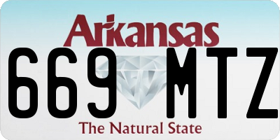 AR license plate 669MTZ