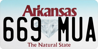 AR license plate 669MUA