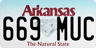 AR license plate 669MUC