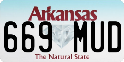 AR license plate 669MUD