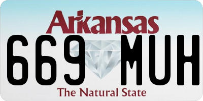 AR license plate 669MUH