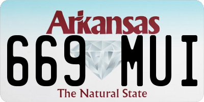 AR license plate 669MUI