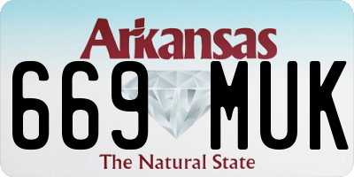 AR license plate 669MUK