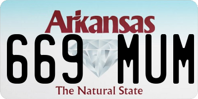 AR license plate 669MUM