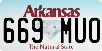 AR license plate 669MUO