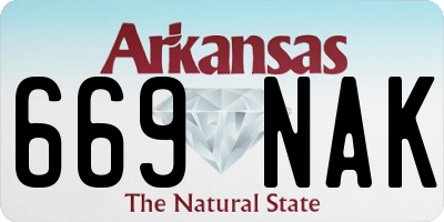 AR license plate 669NAK