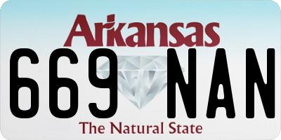 AR license plate 669NAN