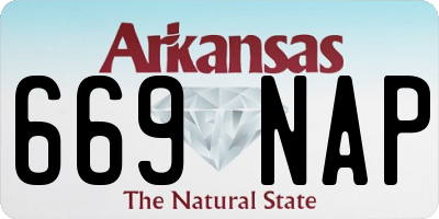 AR license plate 669NAP