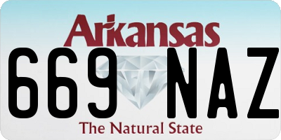 AR license plate 669NAZ