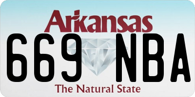 AR license plate 669NBA