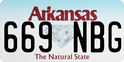 AR license plate 669NBG