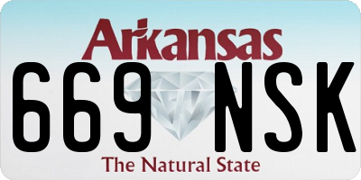 AR license plate 669NSK