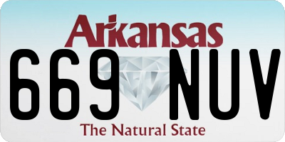 AR license plate 669NUV