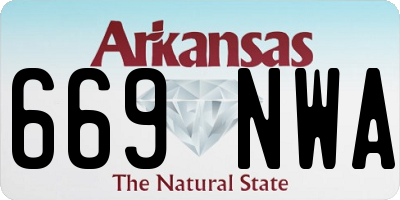 AR license plate 669NWA
