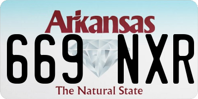 AR license plate 669NXR
