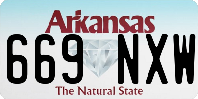AR license plate 669NXW