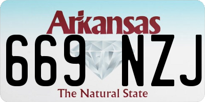 AR license plate 669NZJ