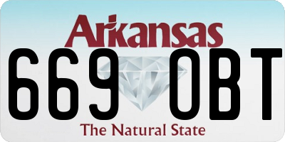 AR license plate 669OBT