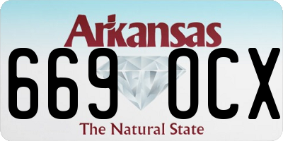 AR license plate 669OCX